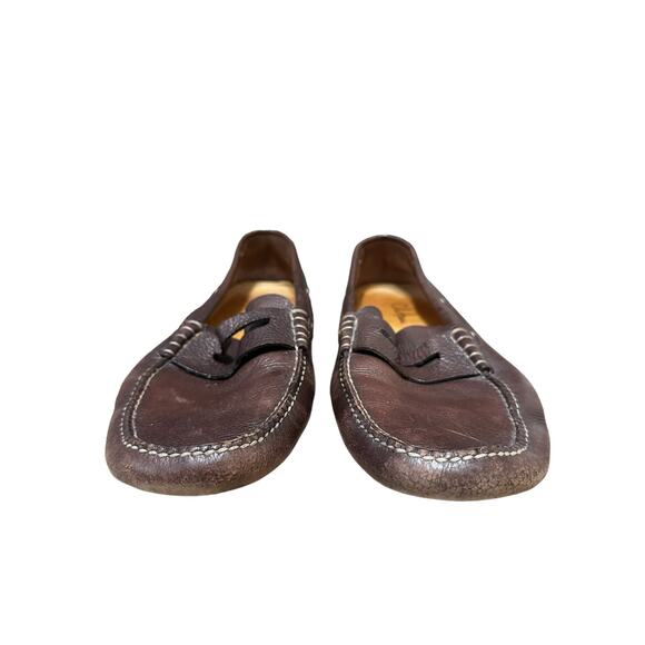 Cole haan men\'s dark‎ brown slip on leather loafers size 10 main image 4